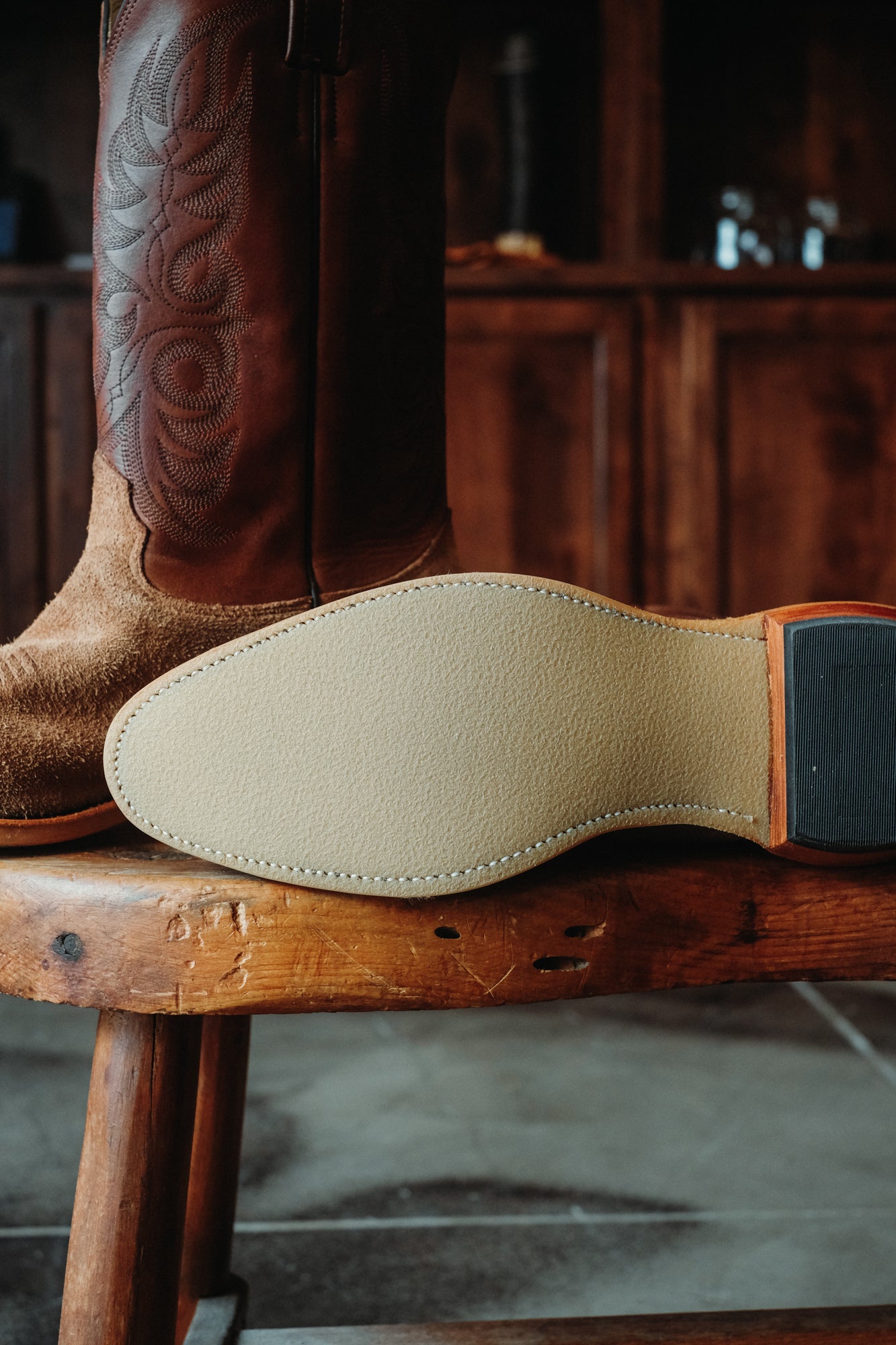 Tan Ranch Hand Rough Out Boot | W.F.G. Exclusive