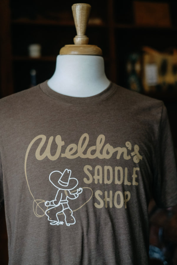 Vintage Weldon's Saddle Shop Tee | Heather Brown