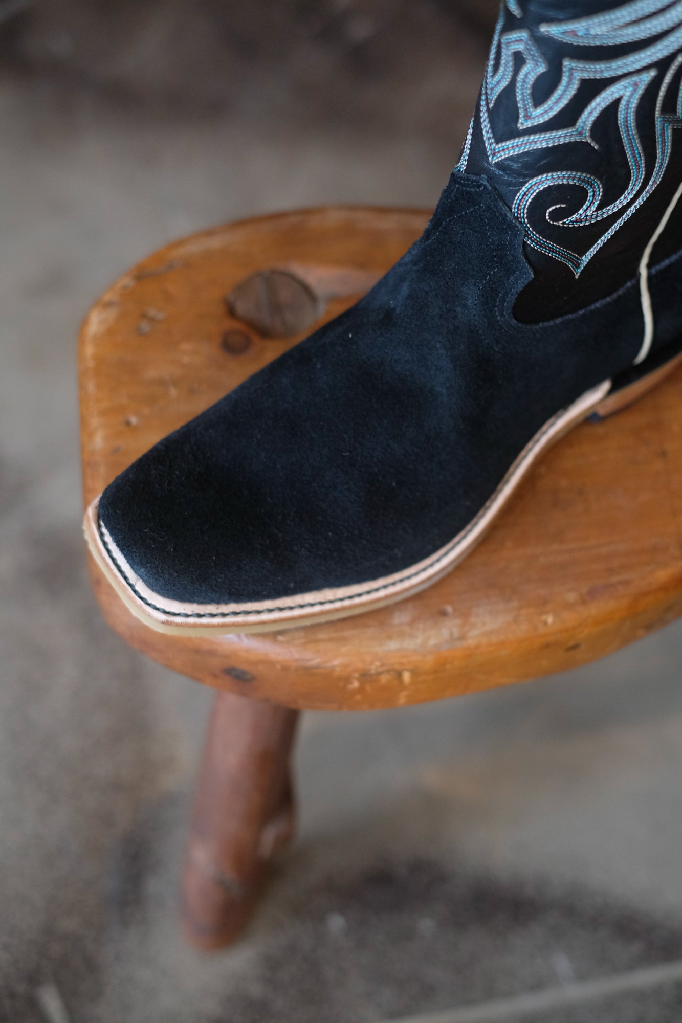 Black Victoria Roughout Boot