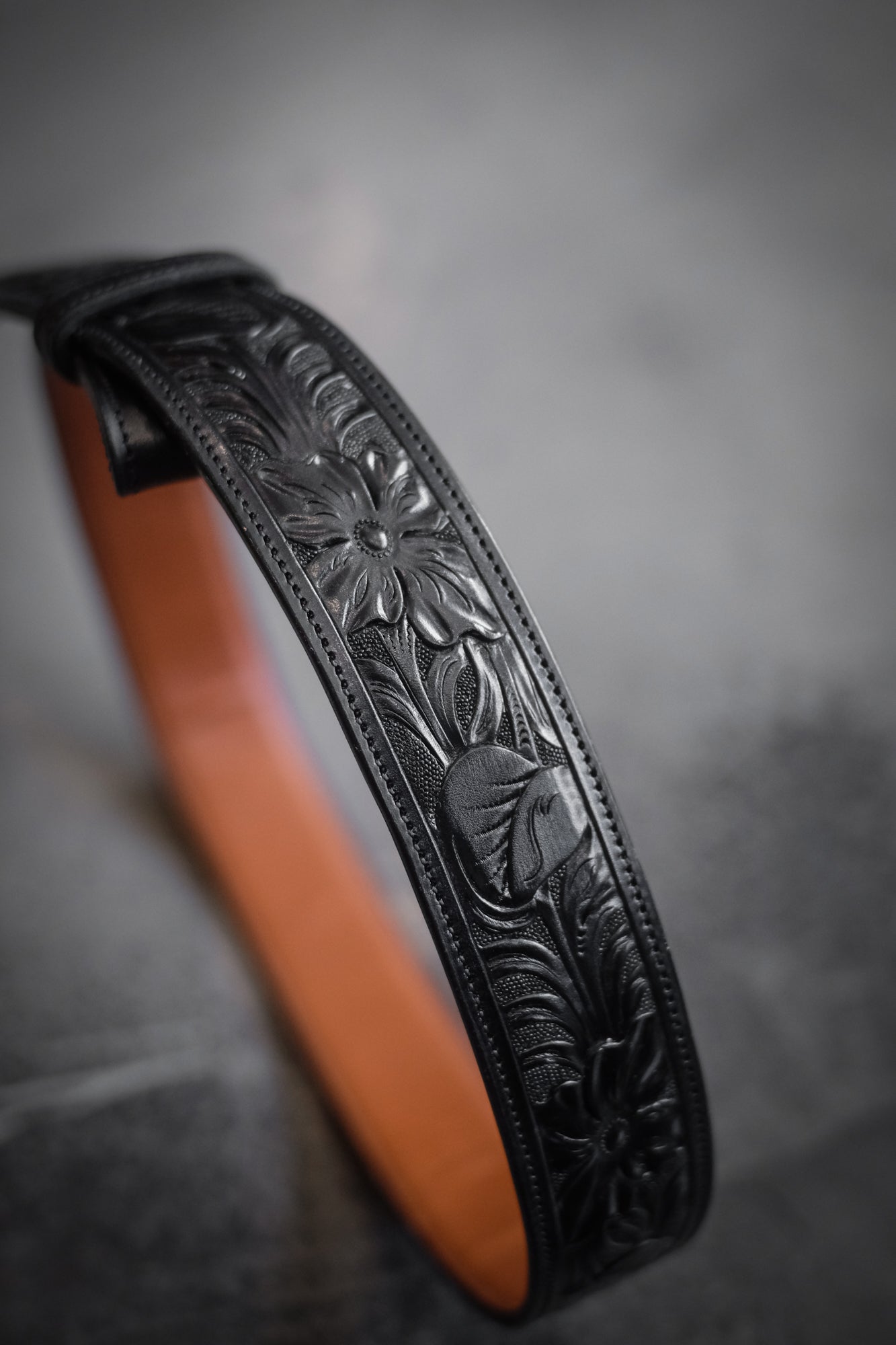 Custom Hand Tooled Belt | Floral Pattern #2