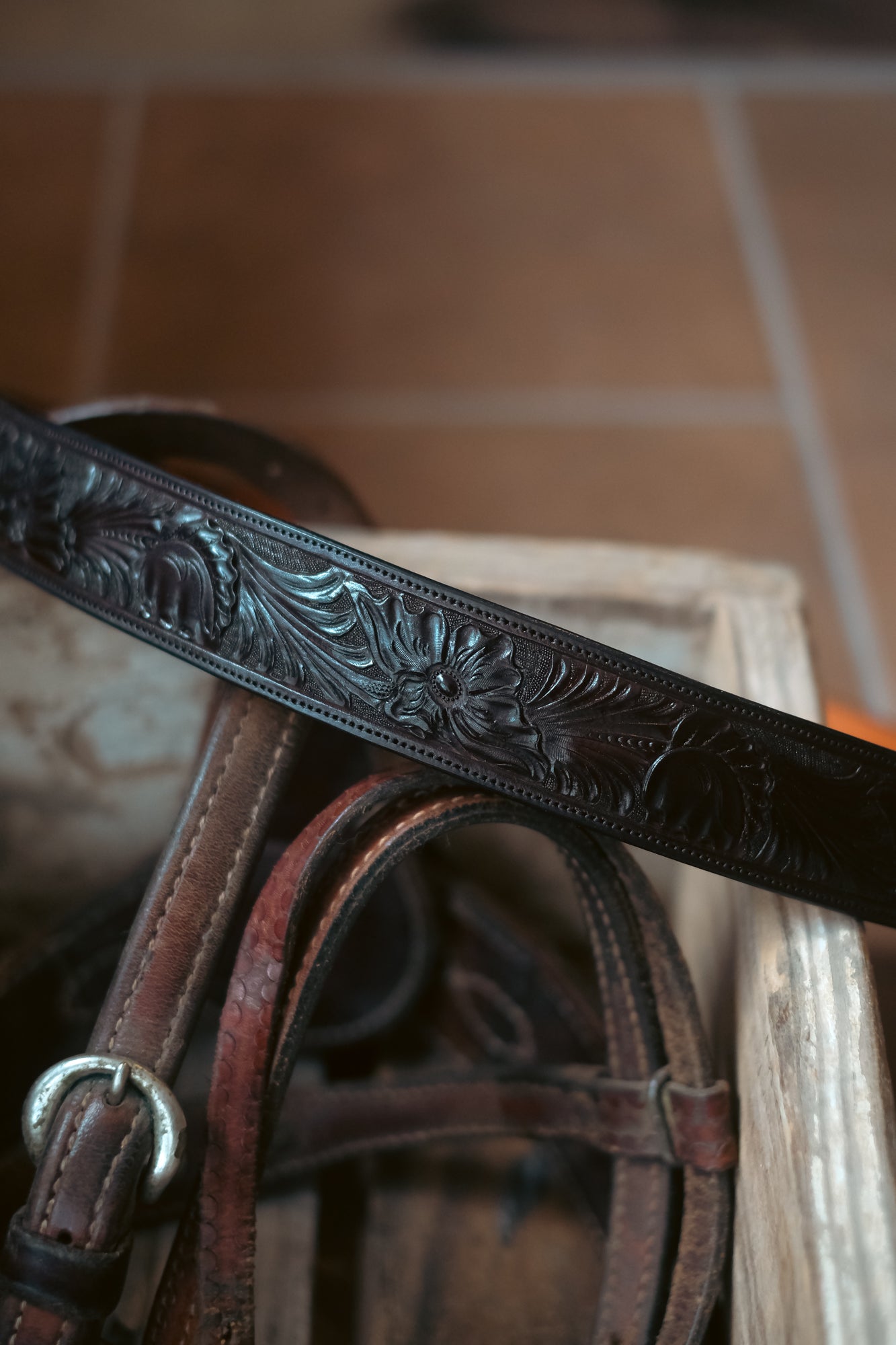 Custom Hand Tooled Belt | Floral Pattern #4