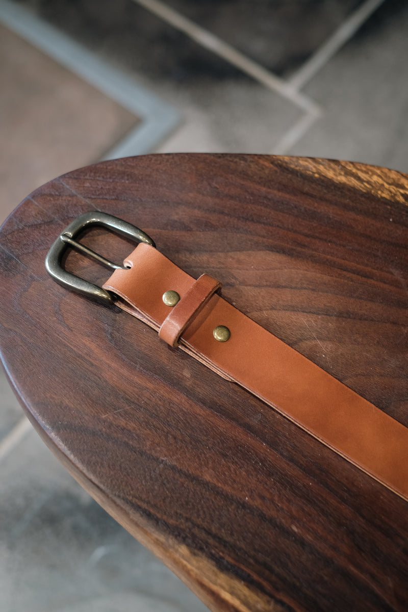 Standard Belt | Buck Brown Harness Leather | 1.5" Wide