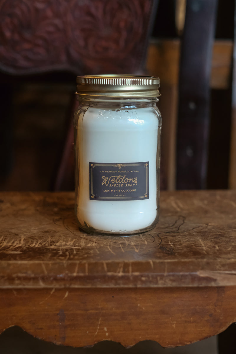 Hand Poured Candle | Scent: Weldon's Saddle Shop
