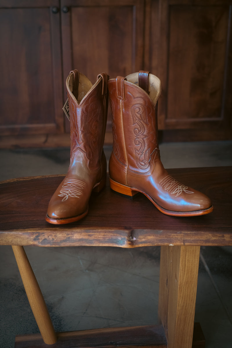 Fenoglio Boot Co. | Mens Tan Ranch Hand Cowhide Boot