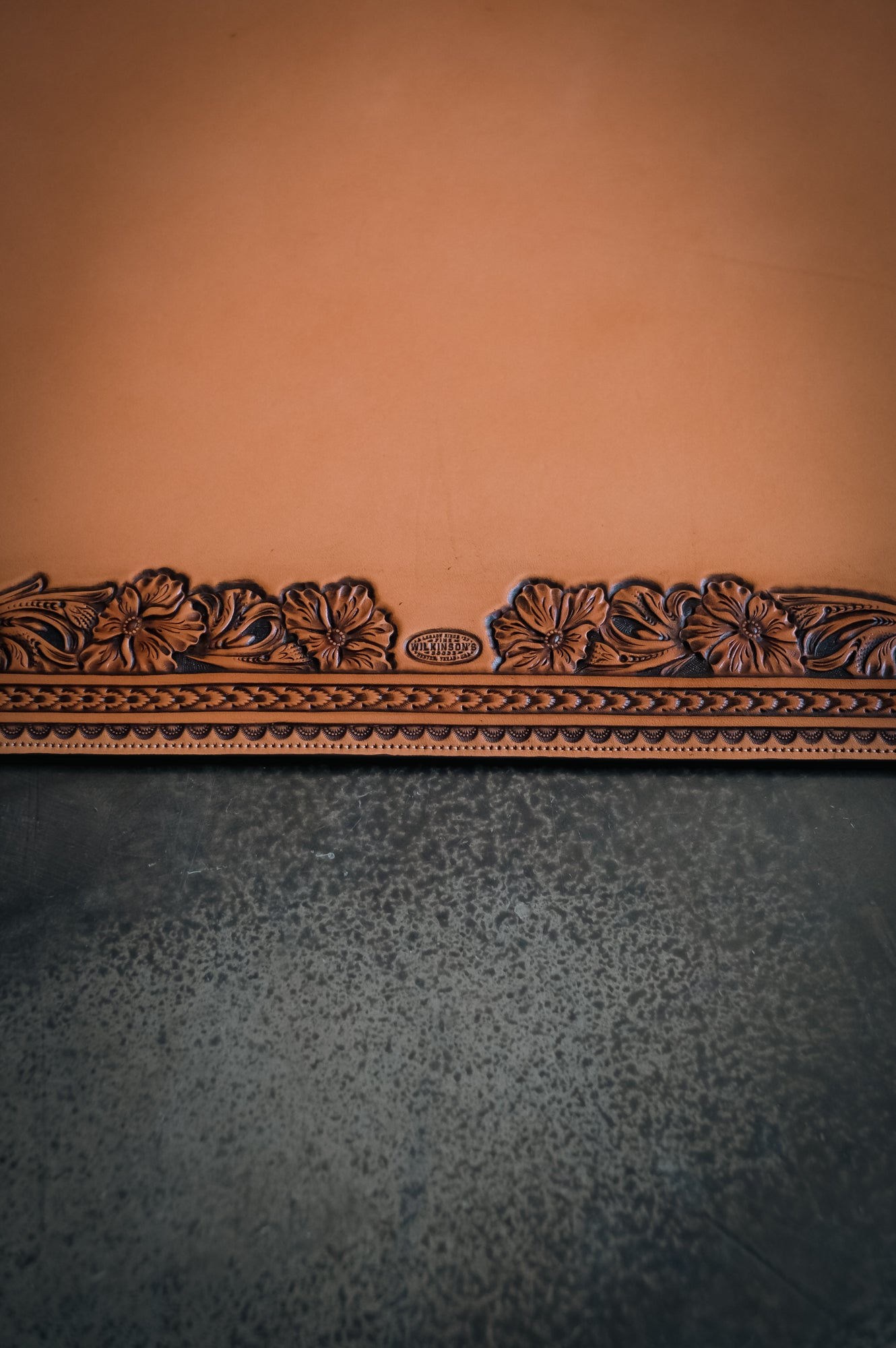 Custom Western Leather Desk Mat