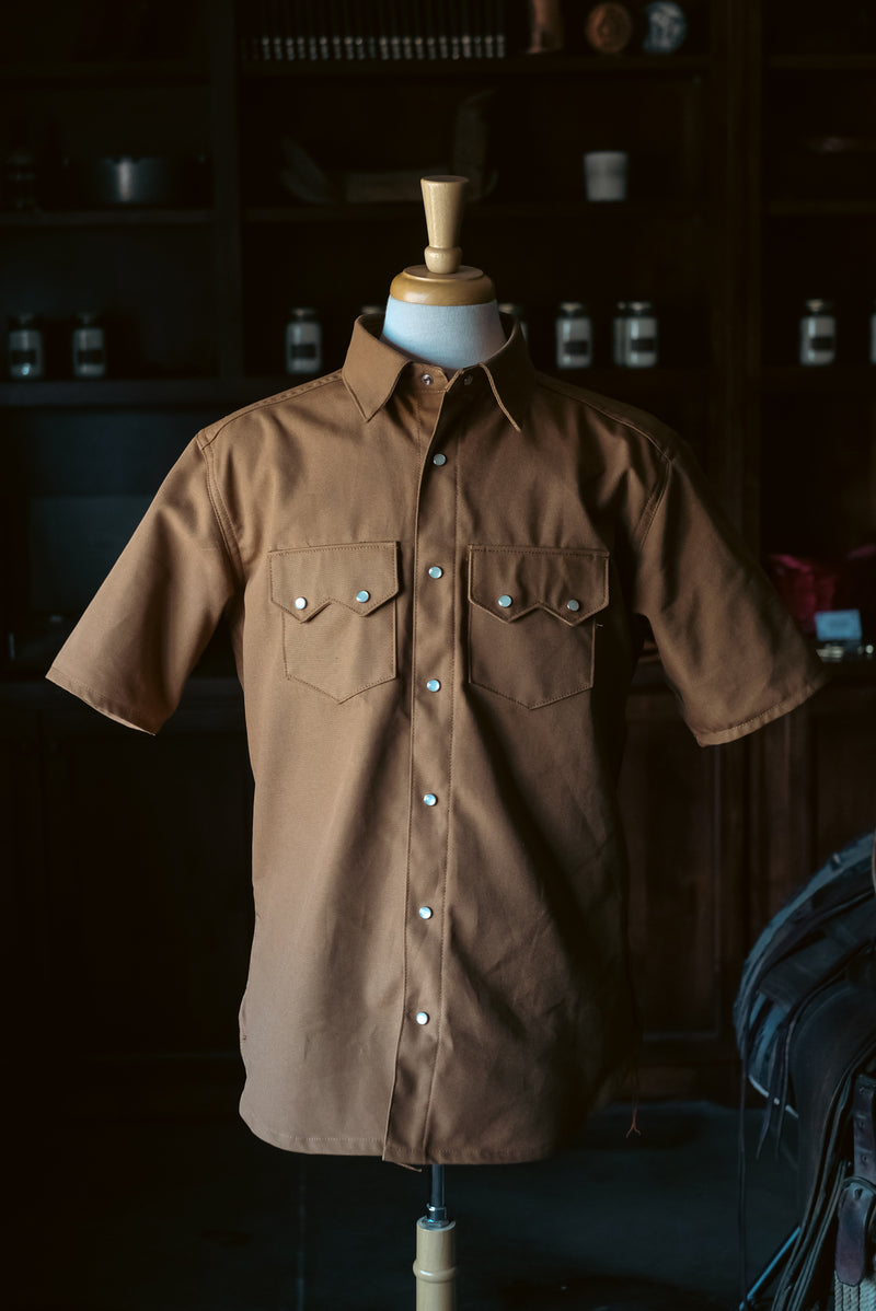 10oz Duck Canvas Short Sleeve Shirt | Ocre | Made in Texas