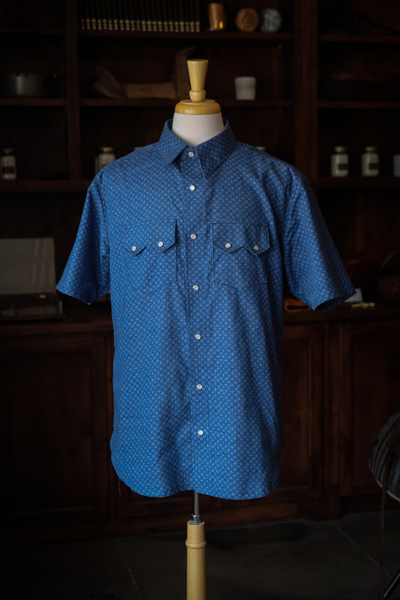 6oz Short Sleeve Shirt | Nara Blue | Made in Texas