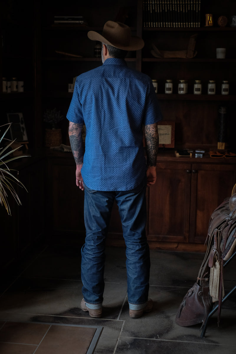 6oz Short Sleeve Shirt | Nara Blue | Made in Texas