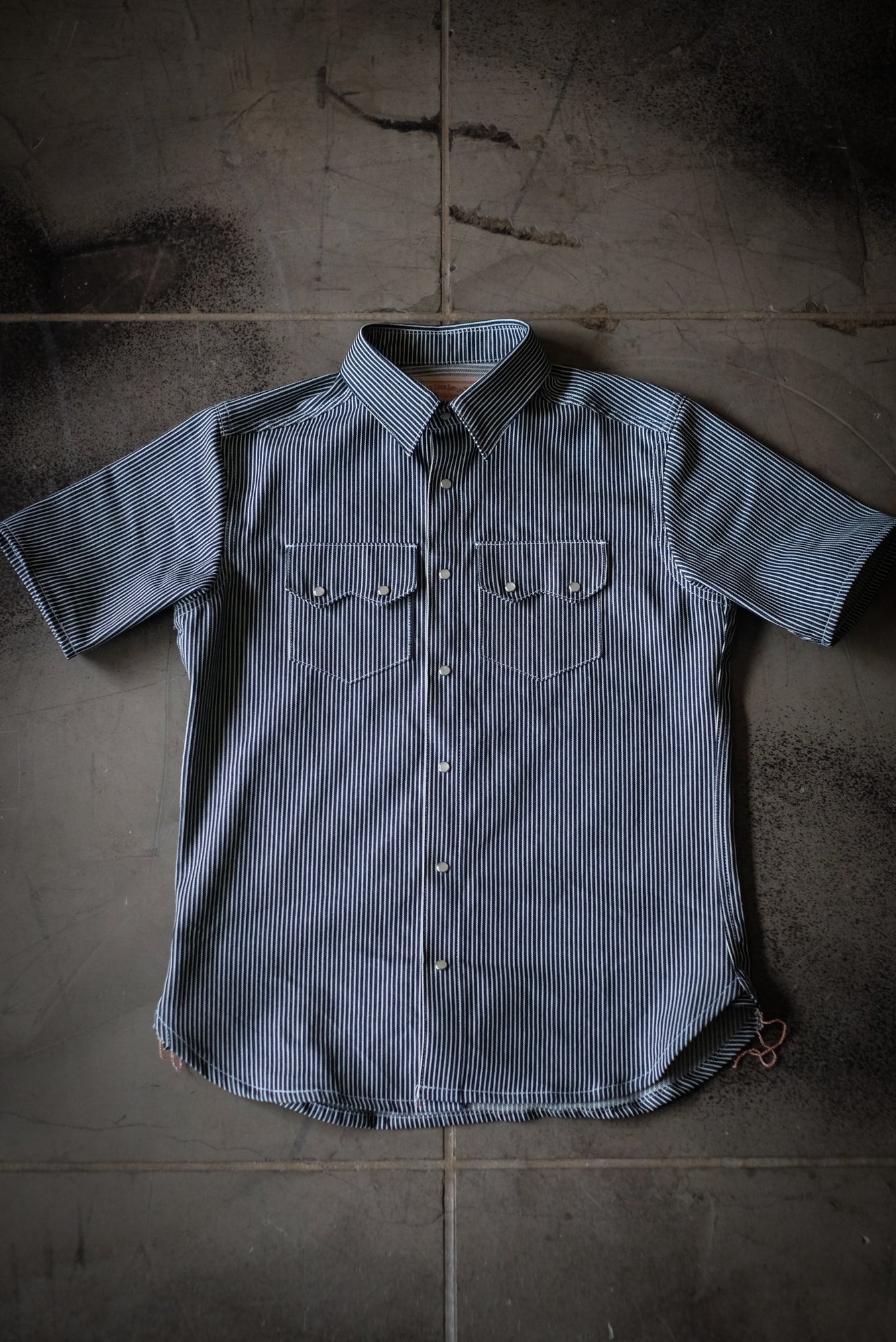 10oz Short Sleeve Shirt | Hickory Stripe | Made in Texas