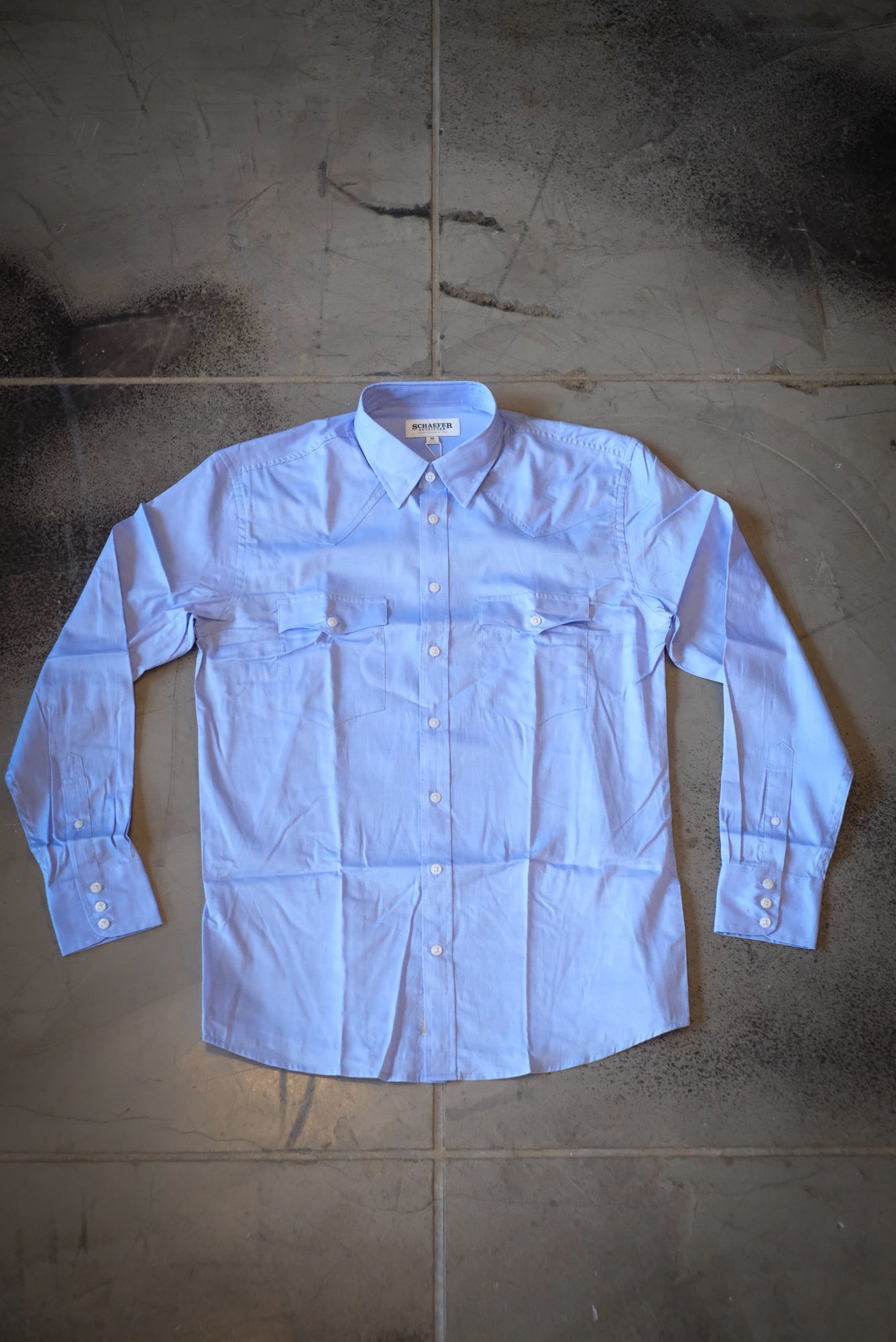 Classic Western Pinpoint Button Down | Blue