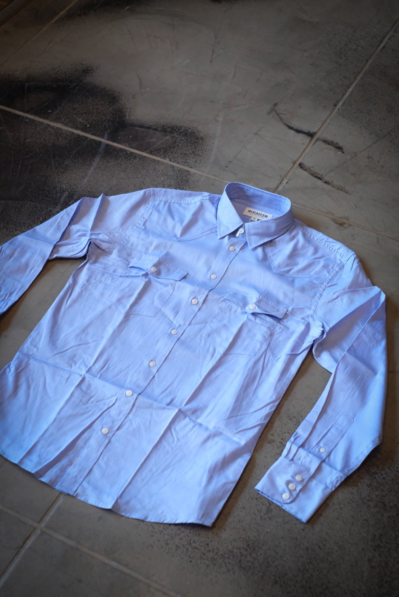 Classic Western Pinpoint Button Down | Blue