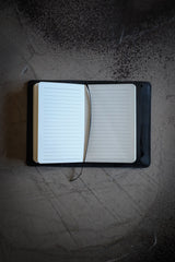 Pocket Notebook Cover | Black Bridle Leather