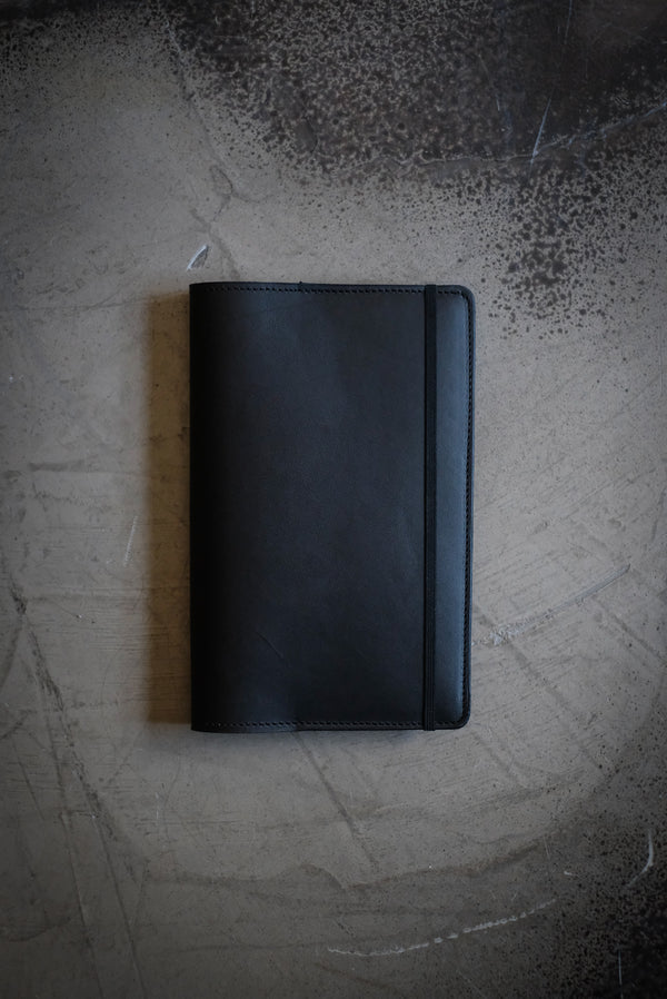 5x8 Notebook Cover | Black Bridle Leather