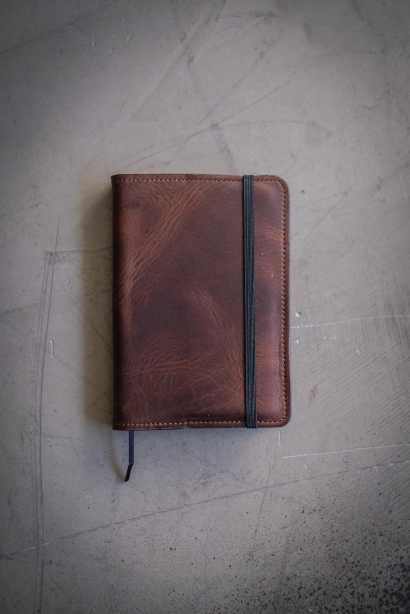 Pocket Notebook Cover | Brown Nut Horween Leather