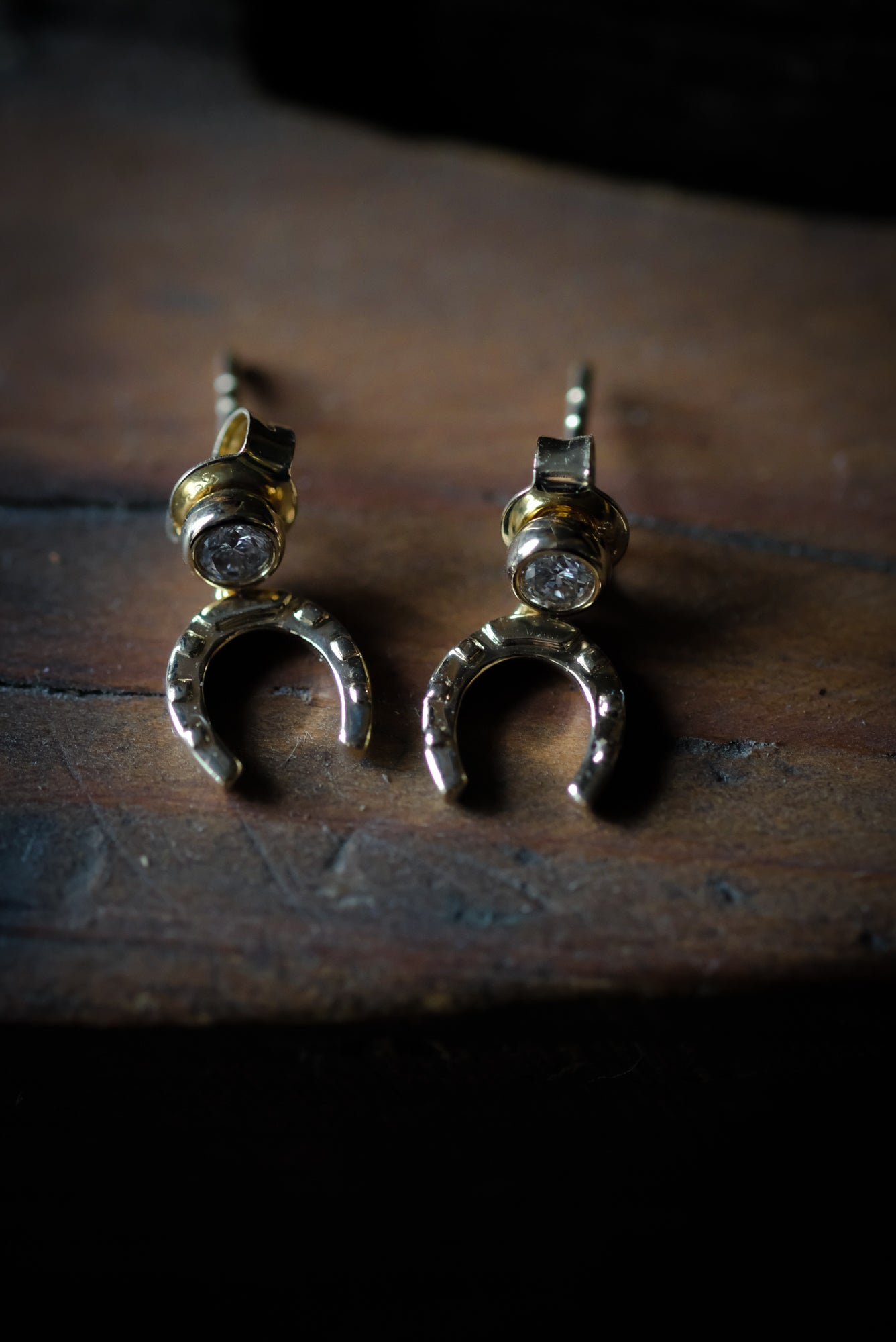 Devereaux Gold Horseshoe Drop Earrings