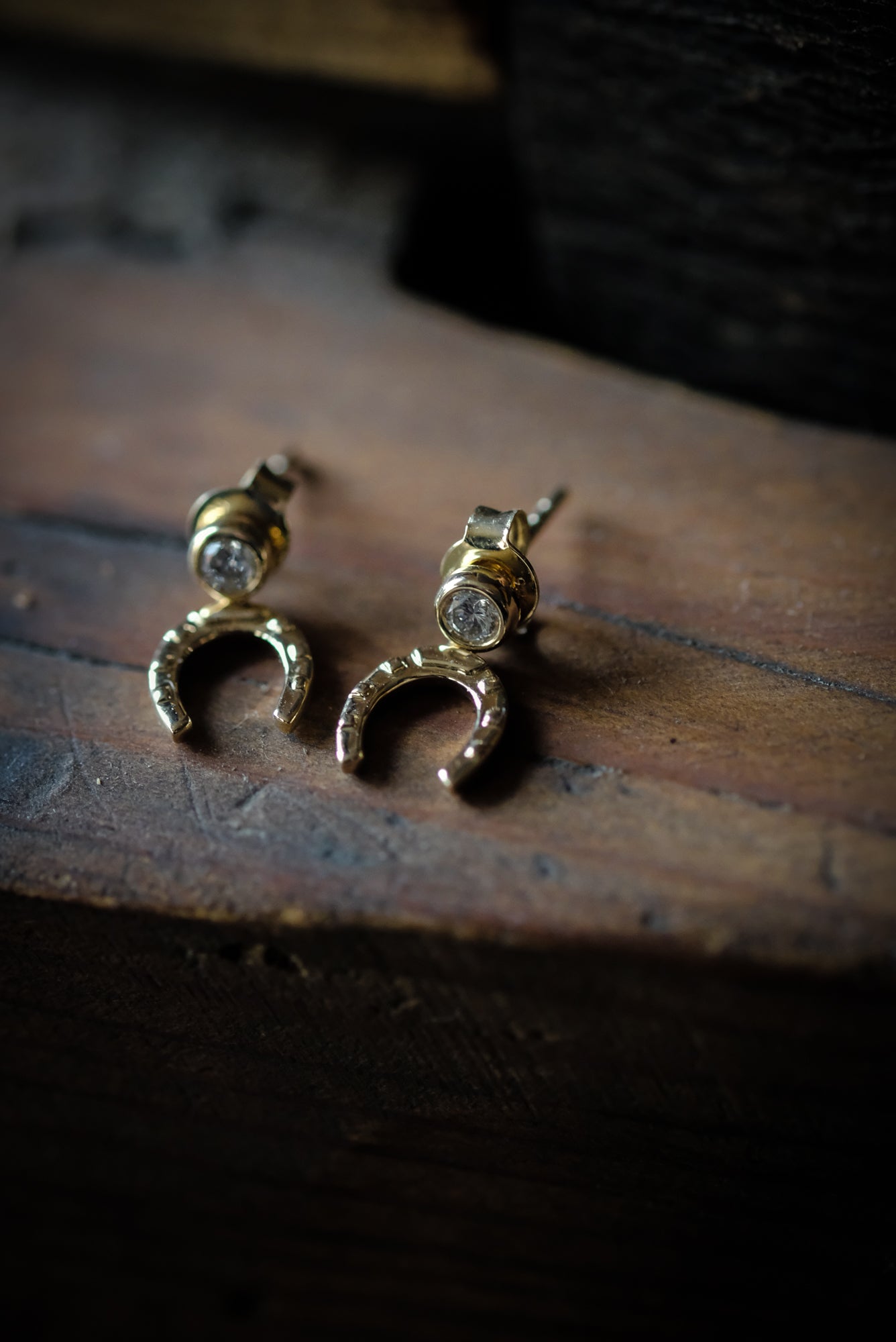 Devereaux Gold Horseshoe Drop Earrings