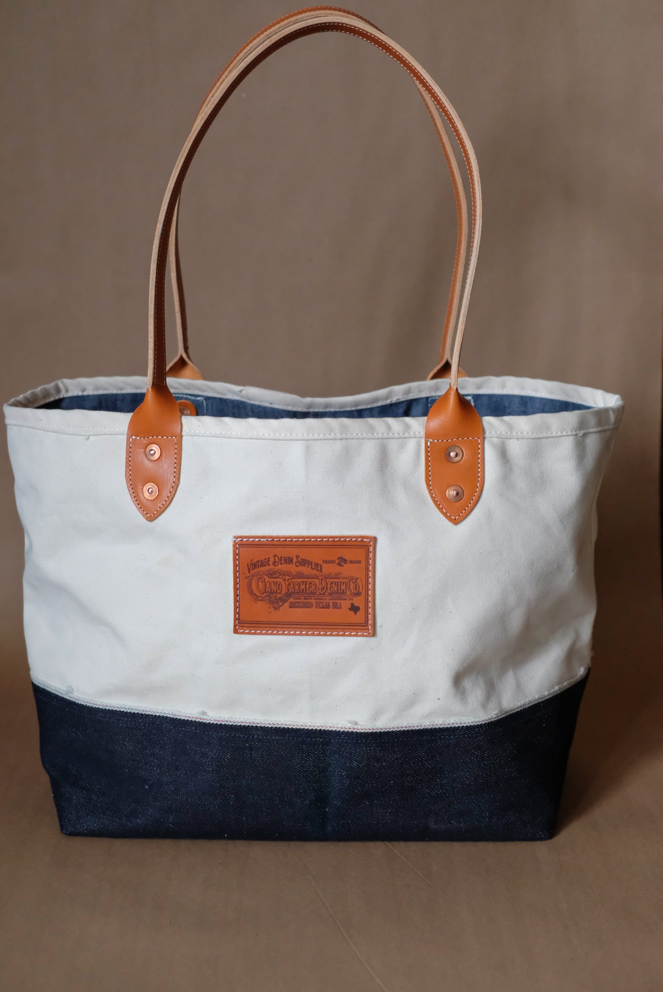 Canvas & Denim Tote Bag