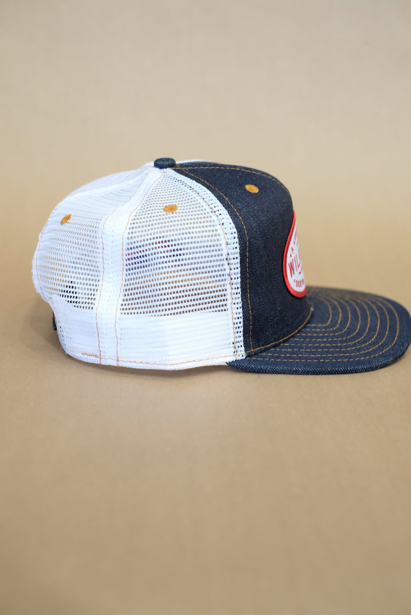 WFG Makers Mark | Denim & White Mesh Snapback