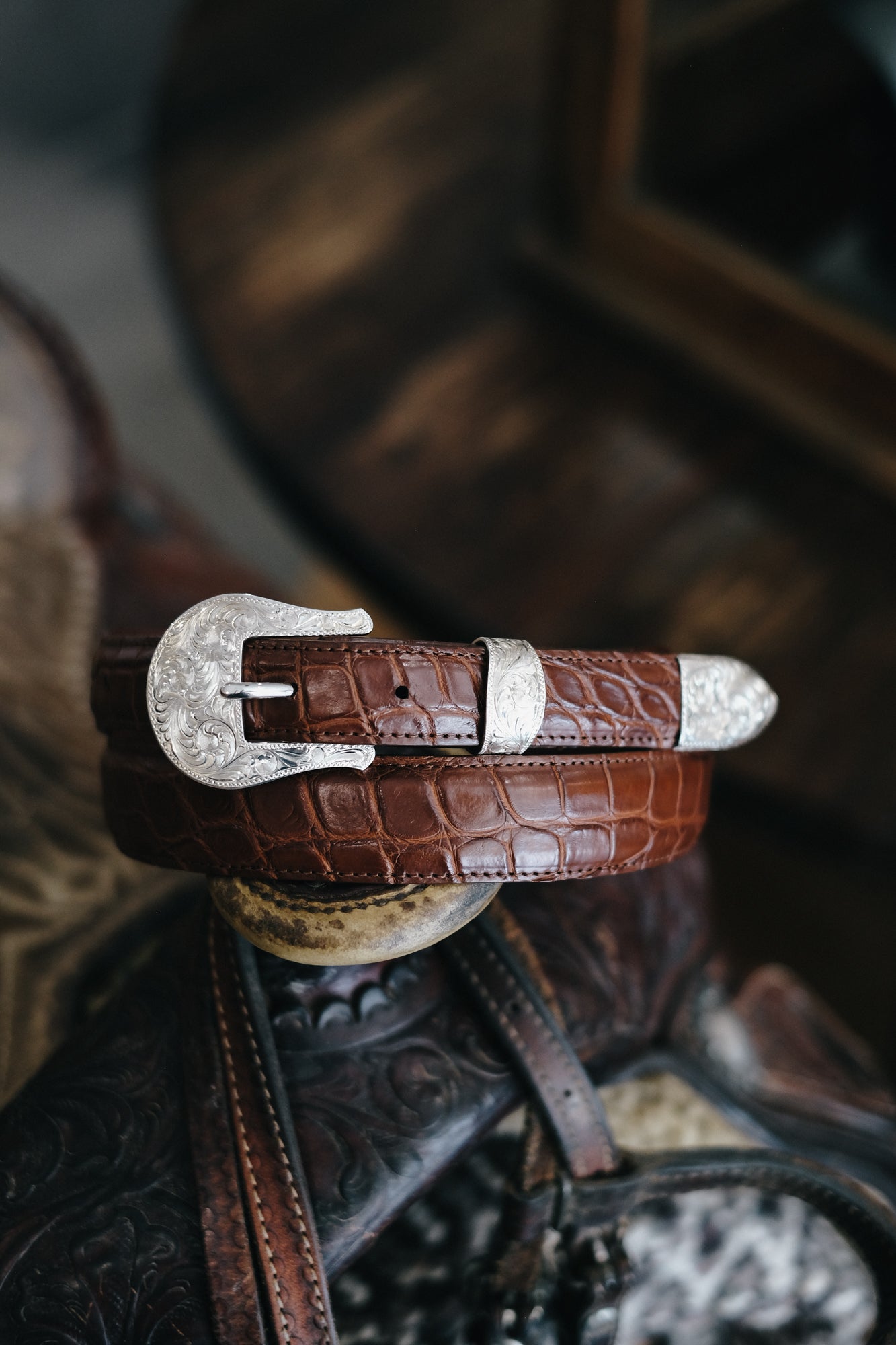 Custom American Alligator Belt