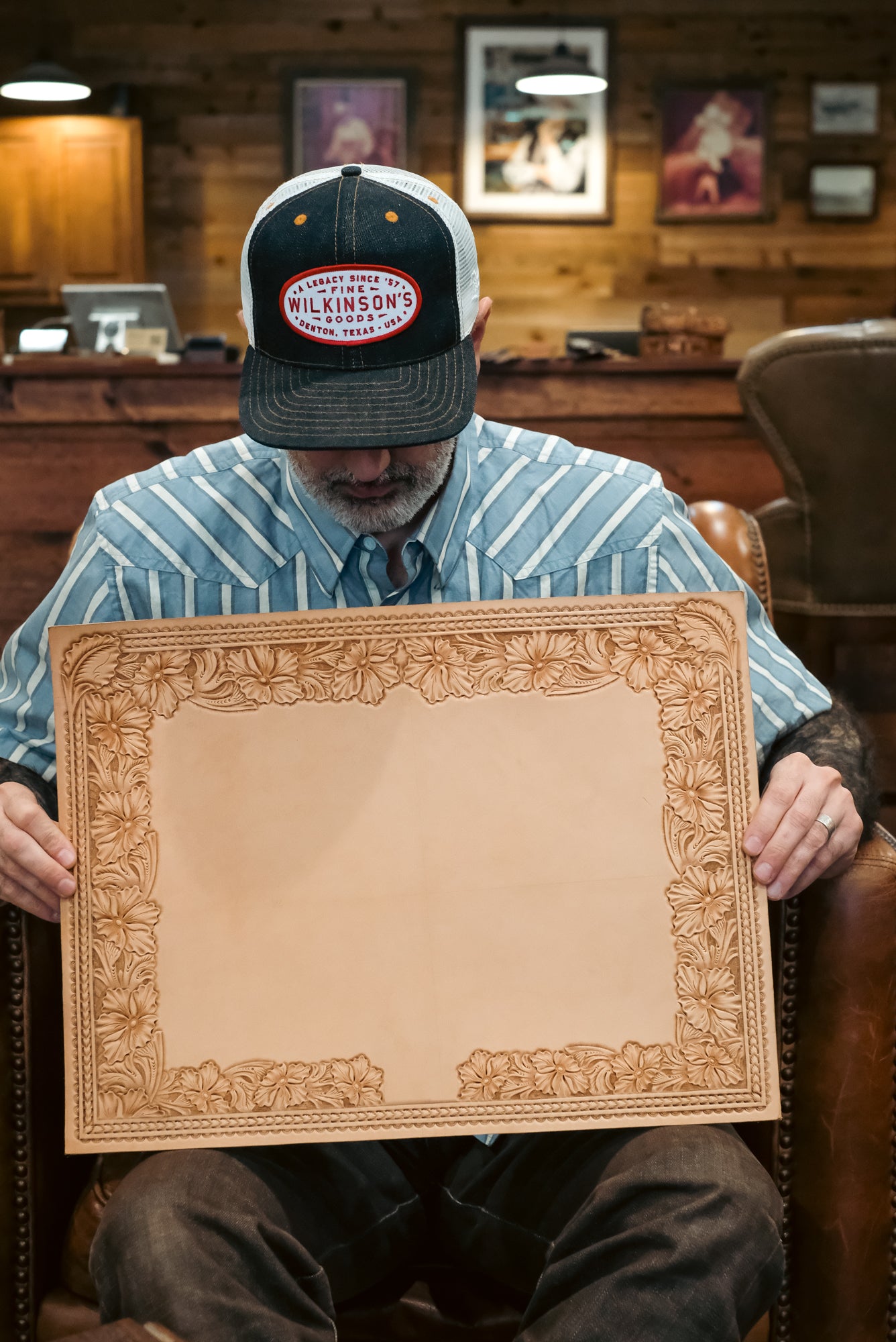 Western Leather Desk Mat