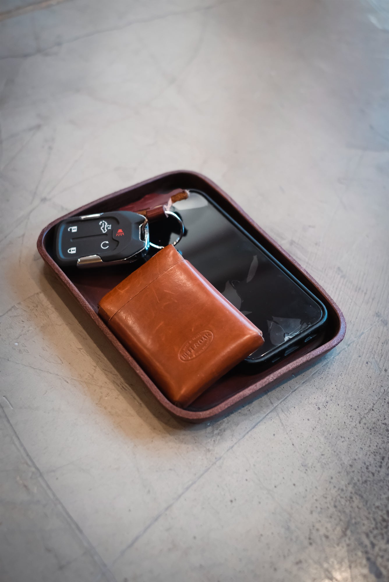 Molded Leather Tray
