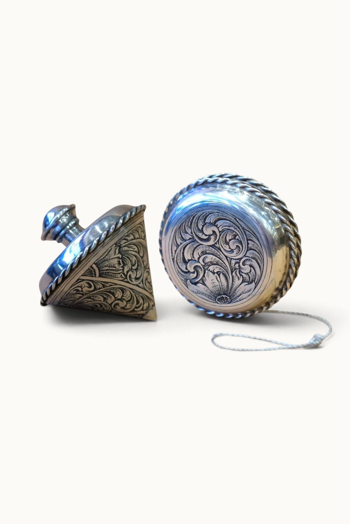 Sterling Silver Toy Set (Yo-Yo & Spinning Top) — by Laddan Ledbetter Laddan Ledbetter