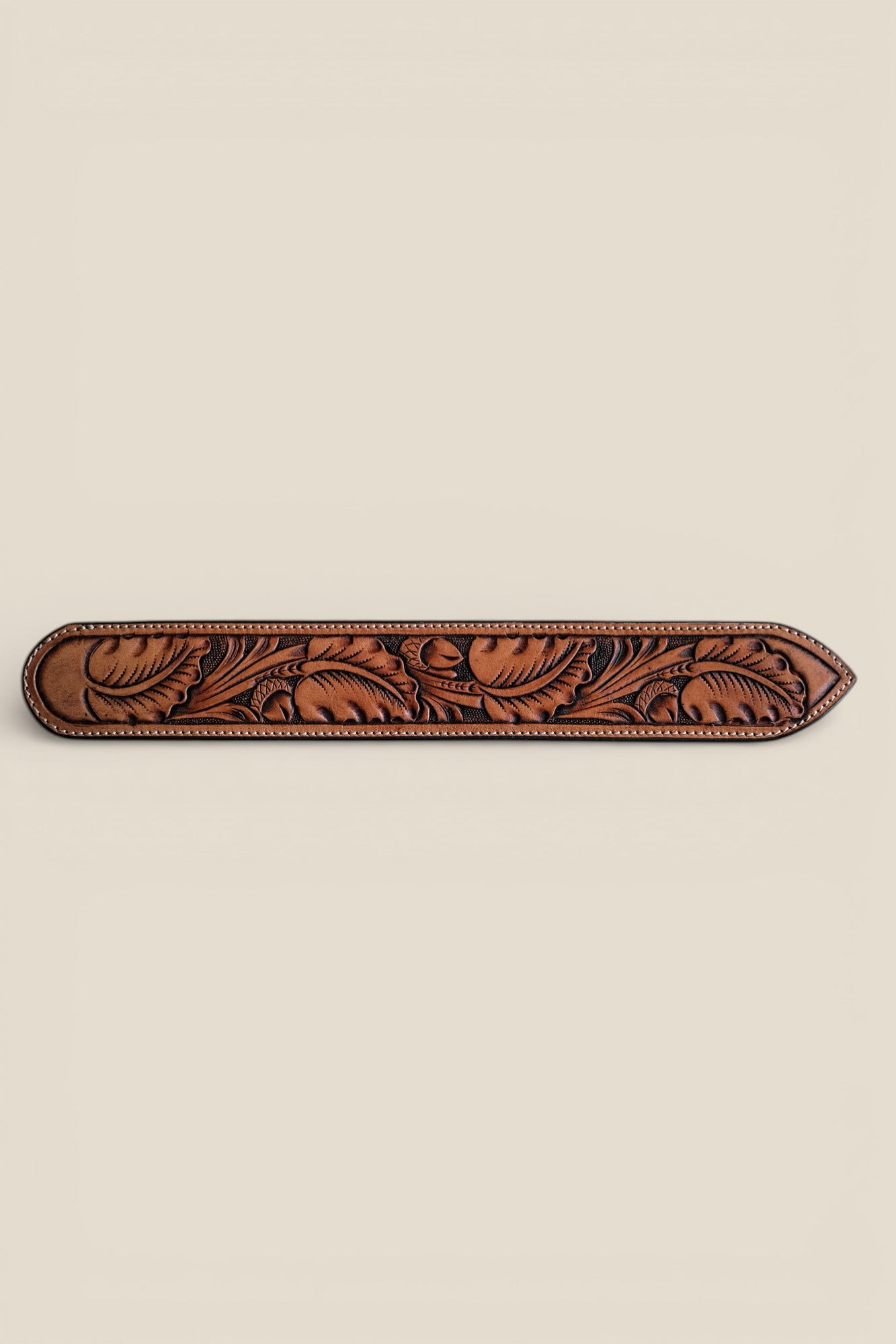 Custom Hand Tooled Belt | Oak Leaf Pattern #2