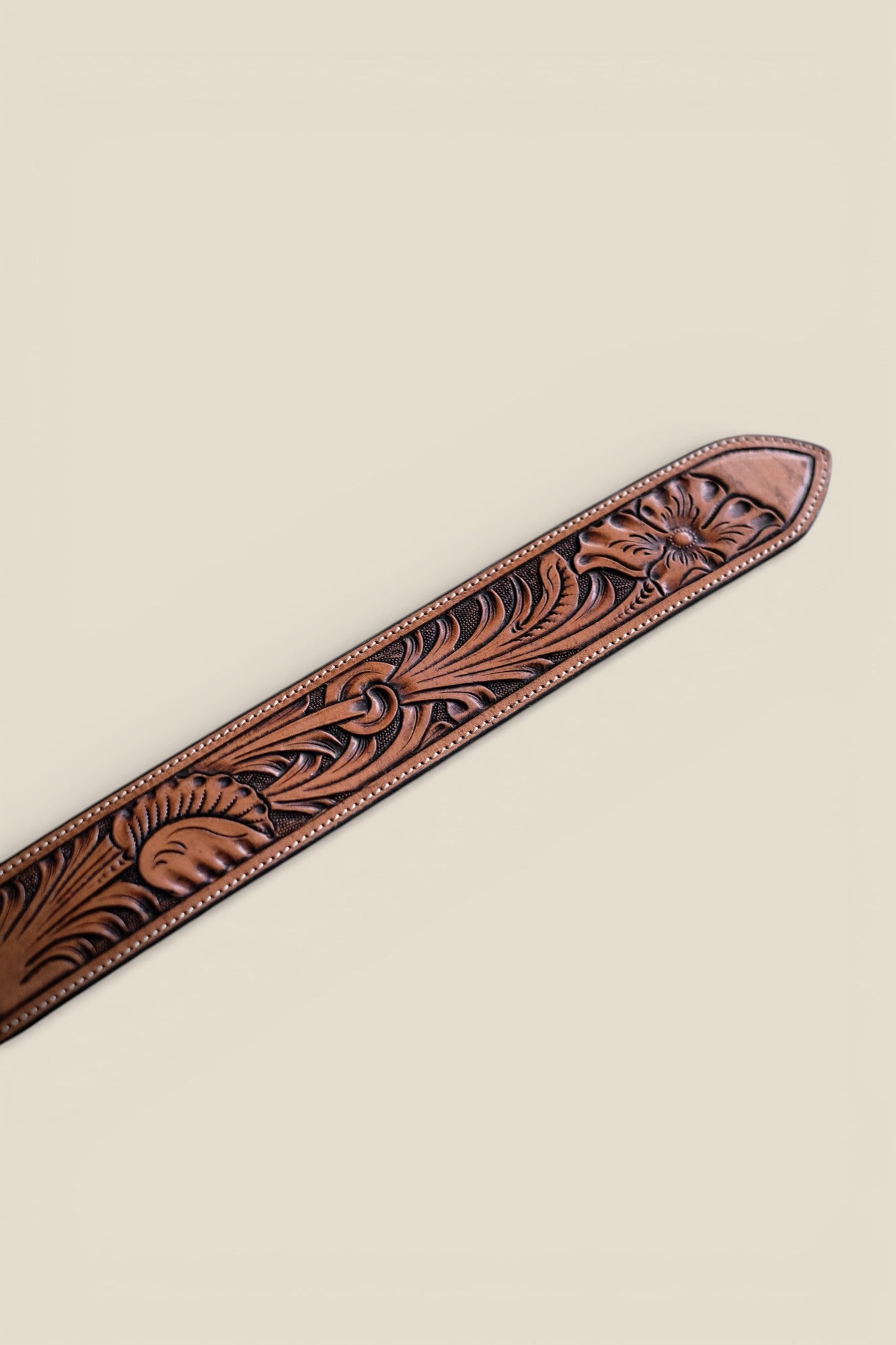 Custom Hand Tooled Belt | Floral Pattern #3