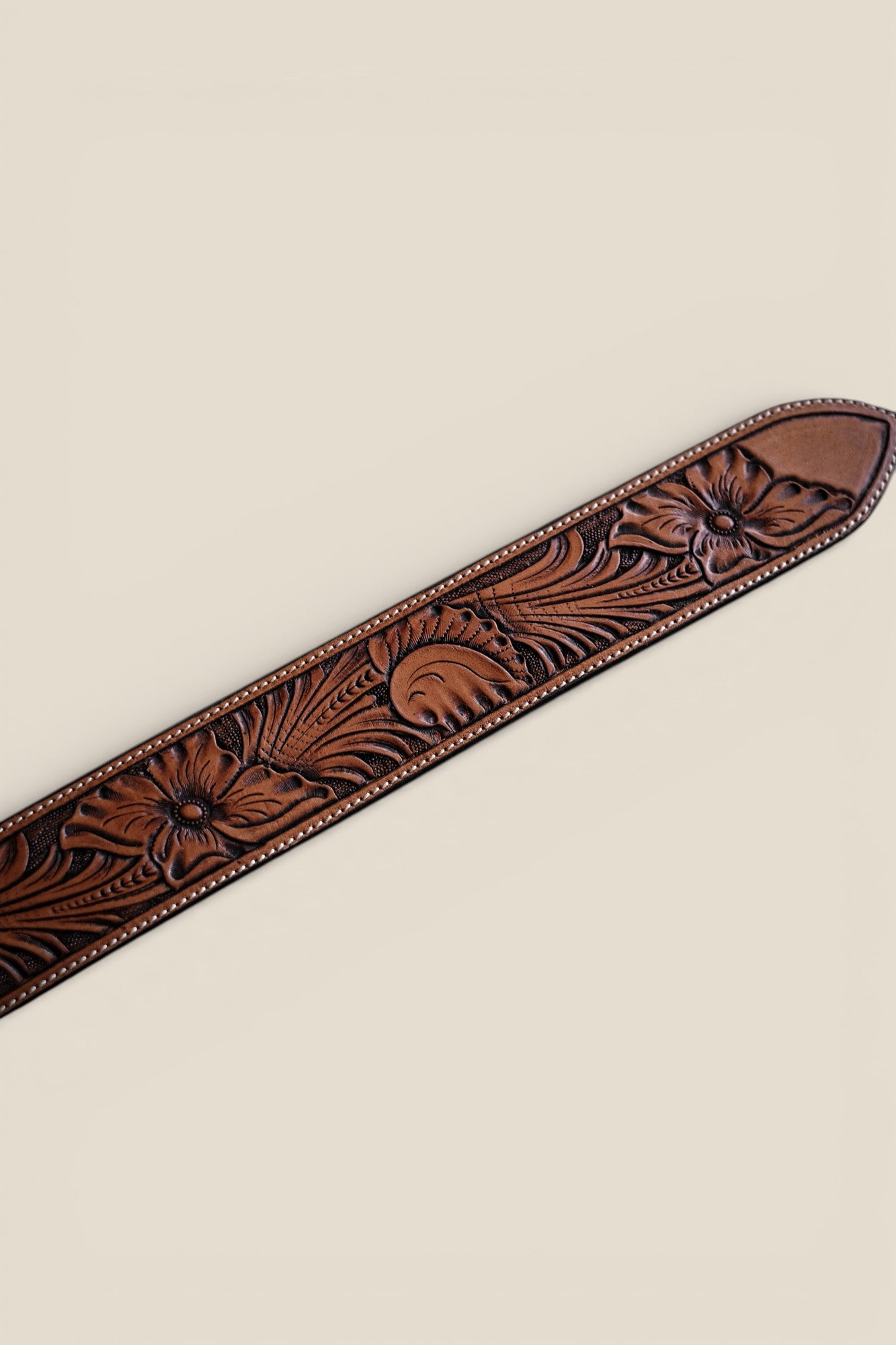 Custom Hand Tooled Belt | Floral Pattern #4