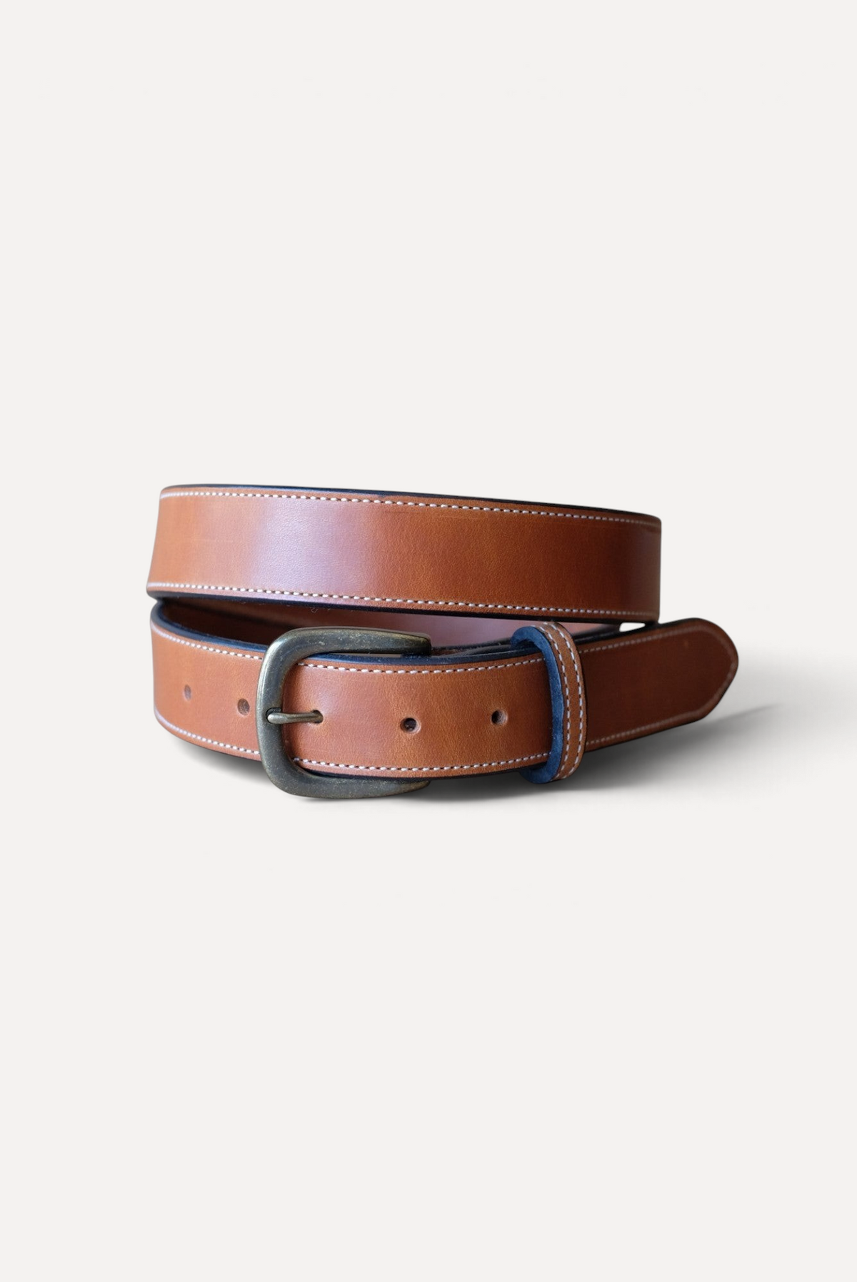 1.25" Standard Stitched Belt - Tan Bridle #Color_Tan Bridle