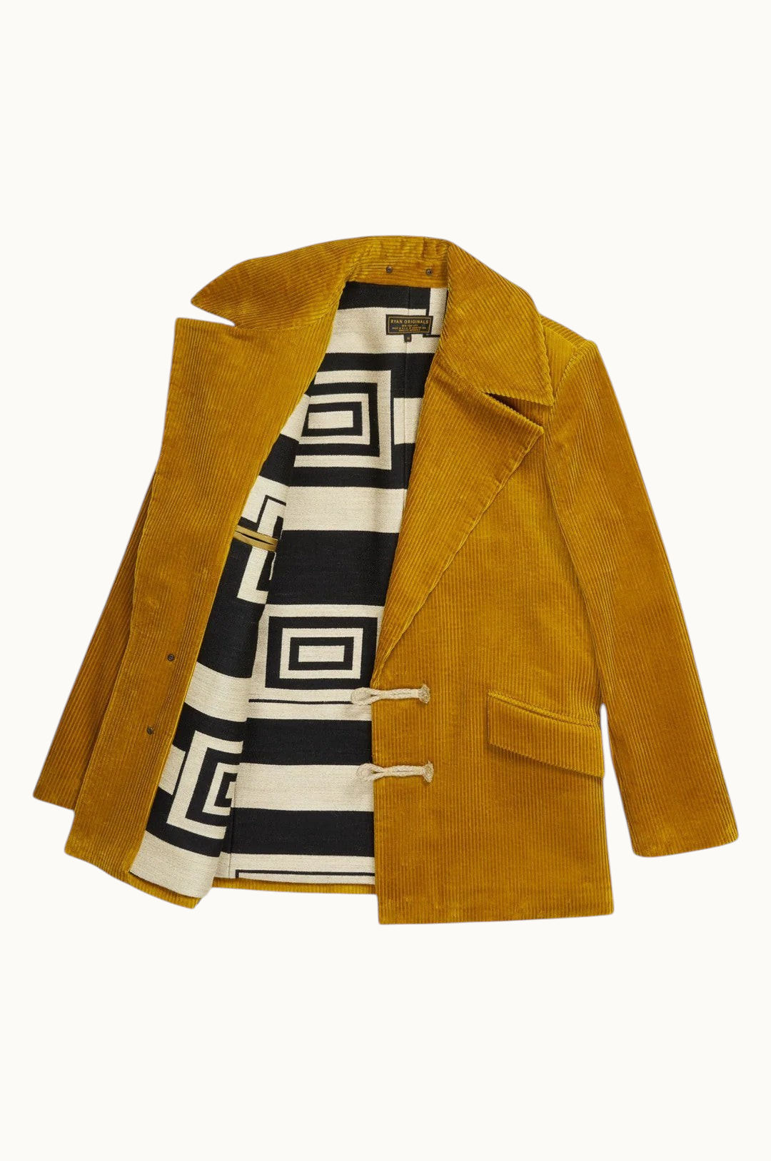 Western-Inspired Men's Corduroy Jacket - Gold Ryan Originals