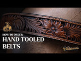 Custom Hand Tooled Belt | Floral Pattern #3