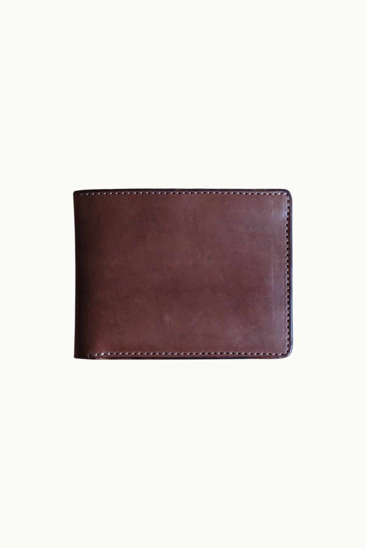 Wilkinson's Fine Goods Classic Billfold wallet in brown Hermann Oak leather with durable stitched edges.