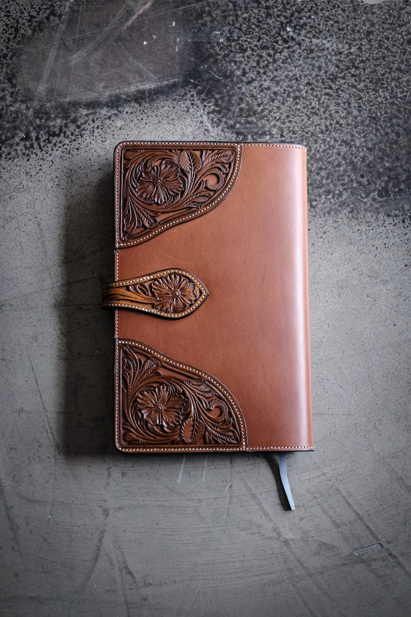 handmade leather sketchbook cover