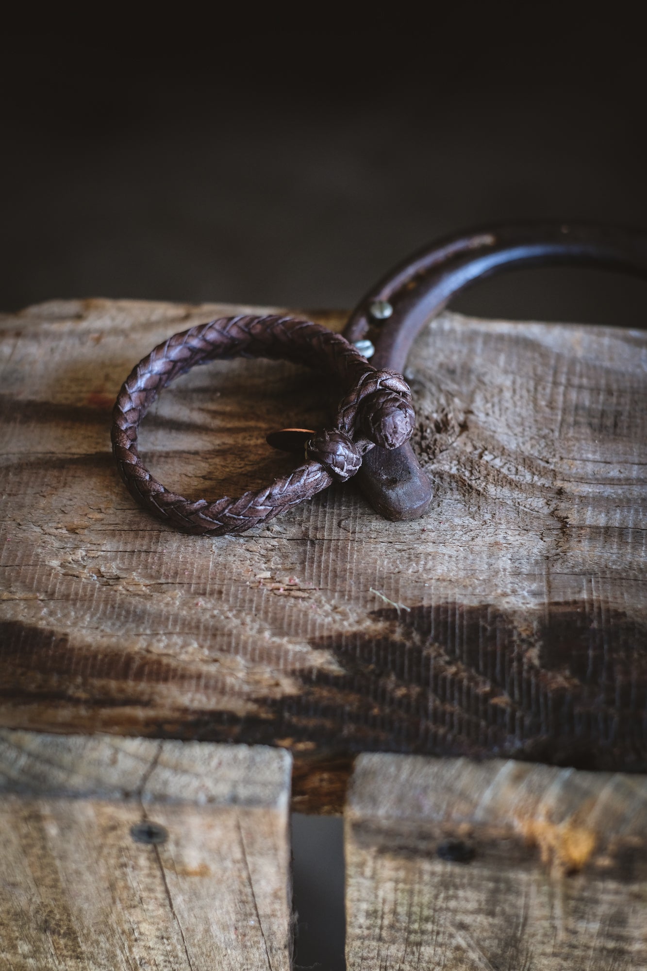 Wide Flat Braided Bracelet | Brown