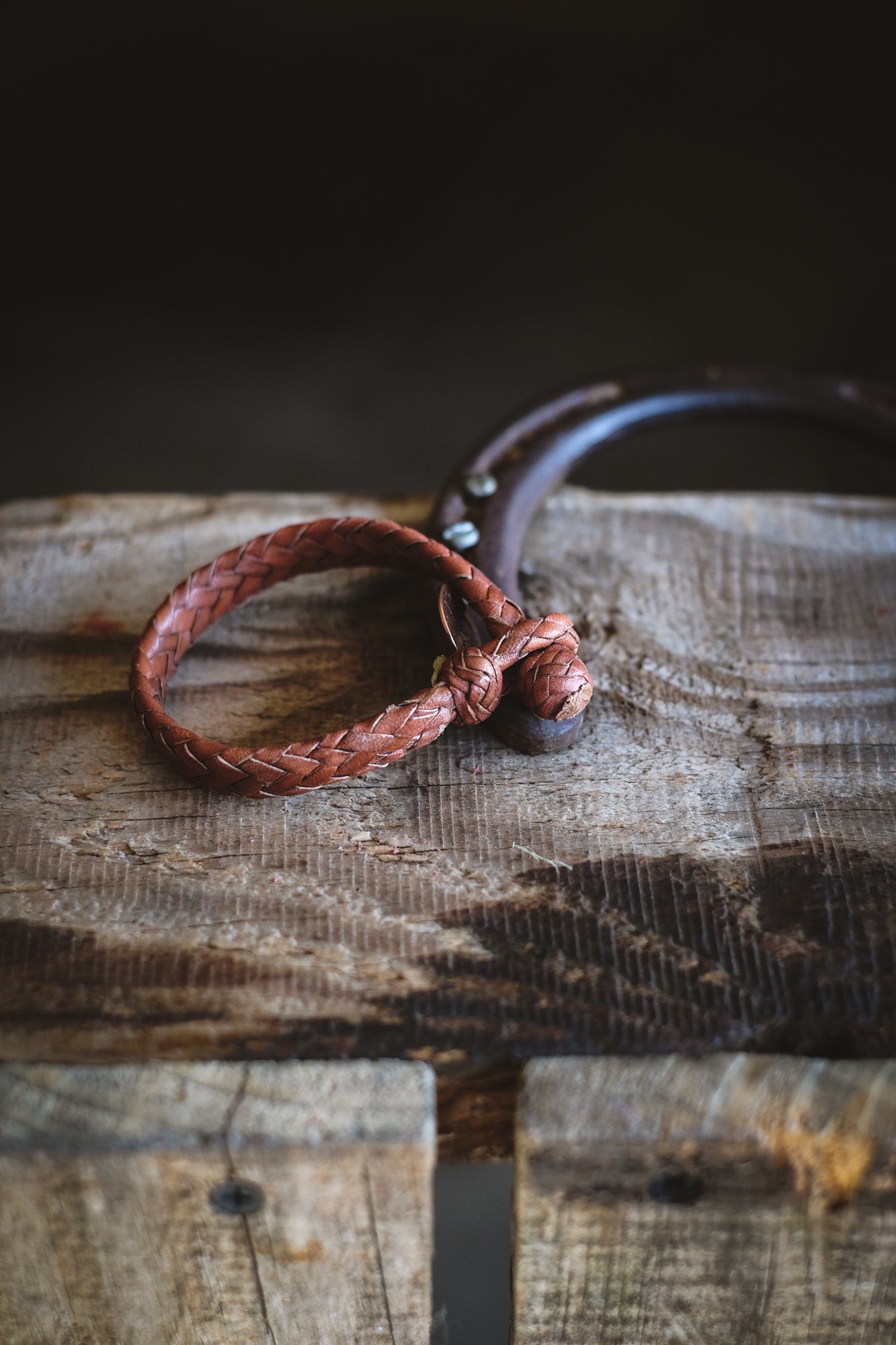 Wide Flat Braided Bracelet | Tan