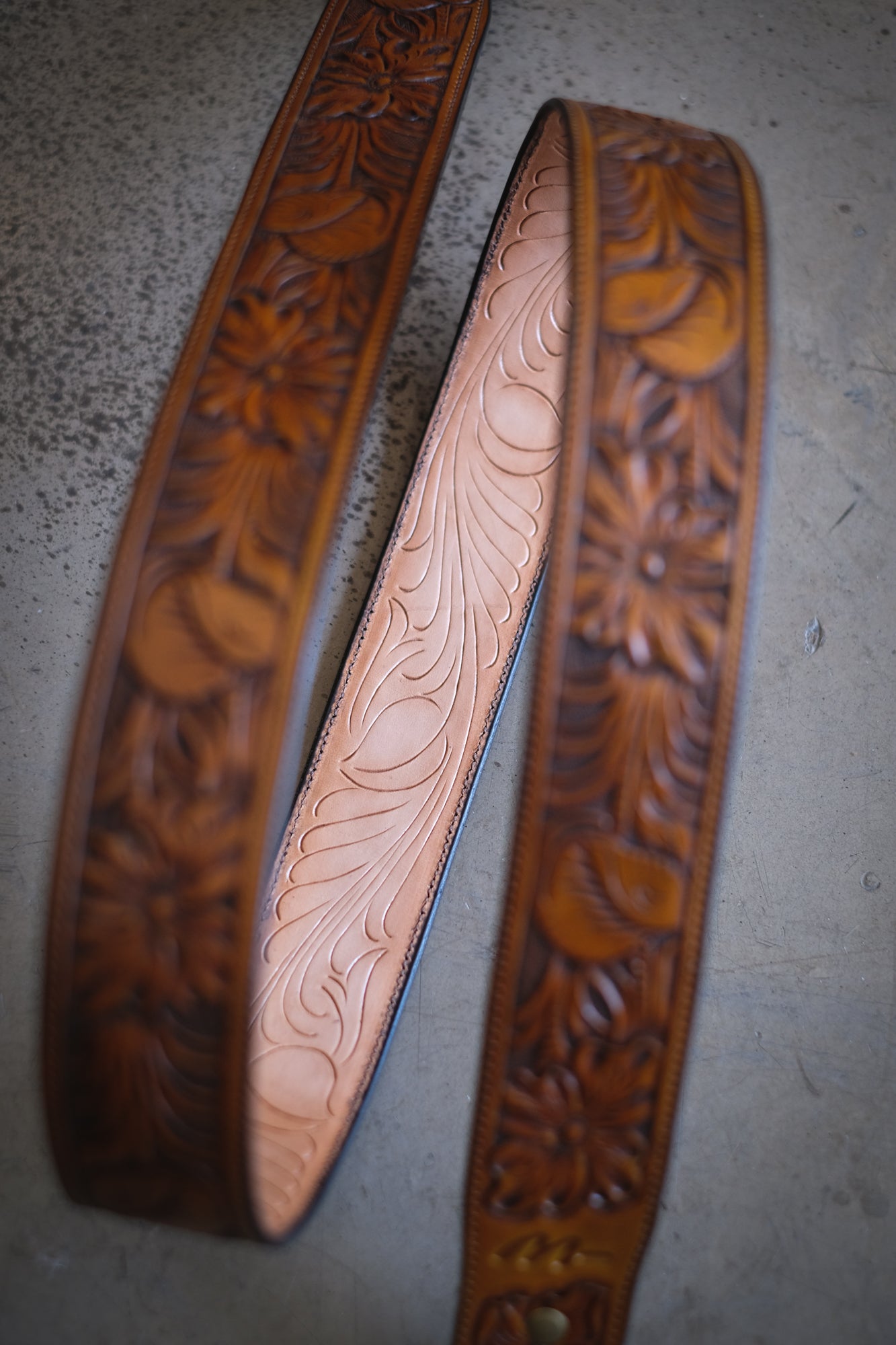 Custom Hand Tooled Western Purse Straps