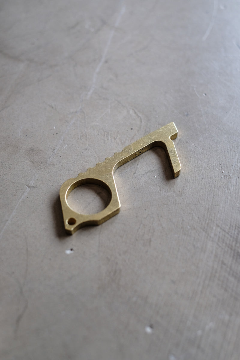 Brass No-Touch Antimicrobial Key