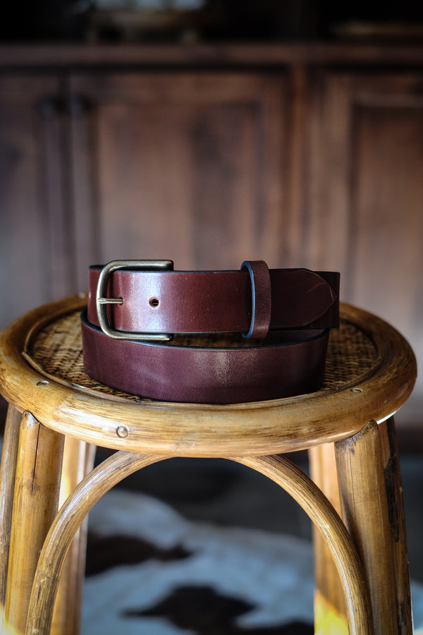 Chocolate Brown Braided Moroccan Leather Belt