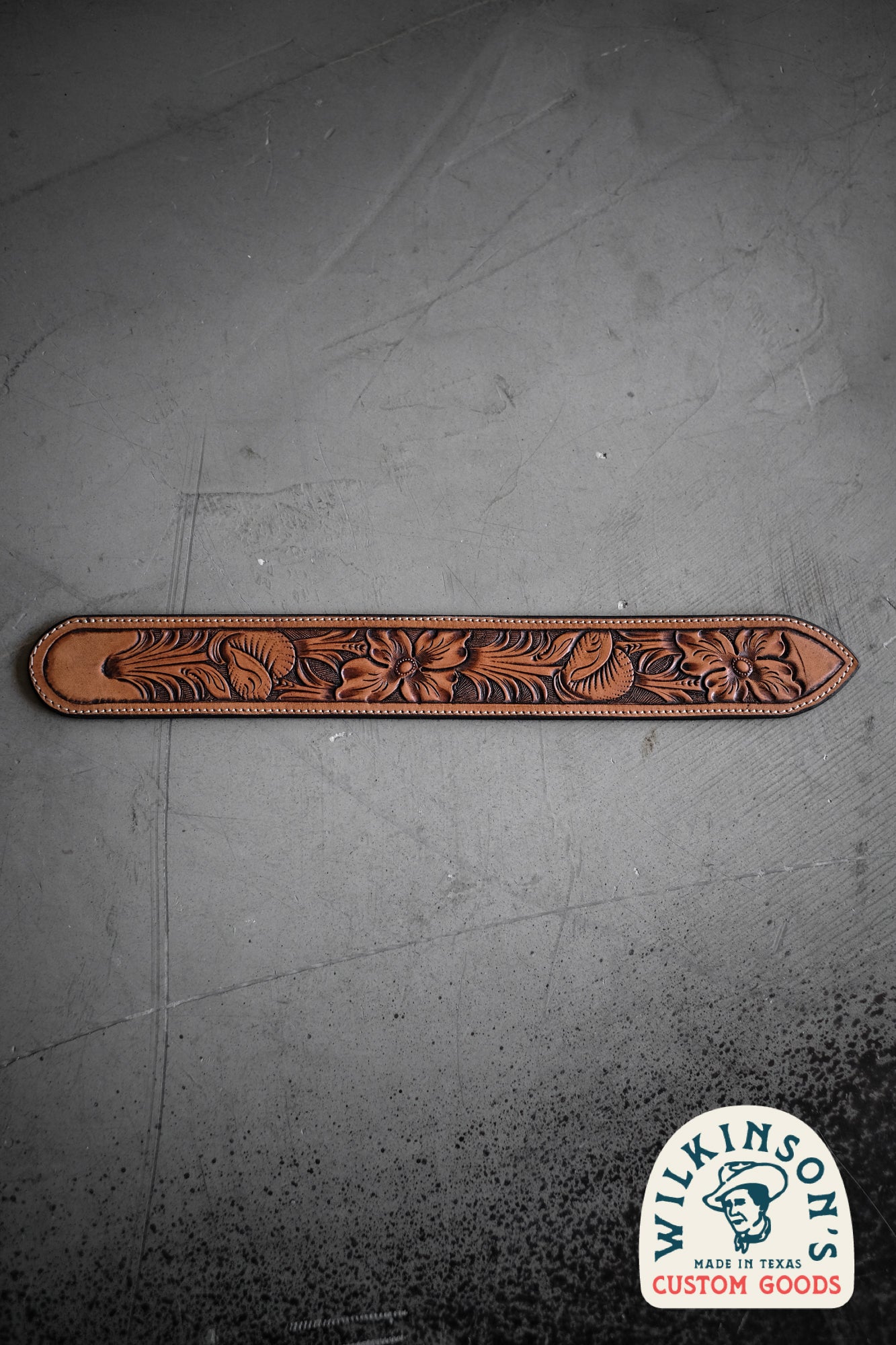 Custom Hand Tooled Belt | Floral Pattern #2