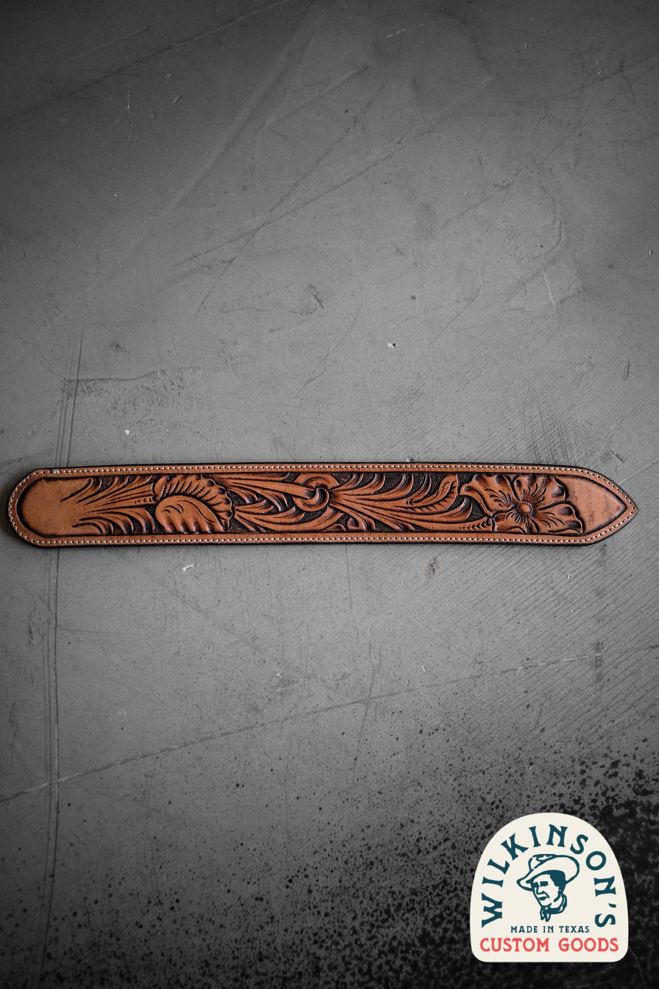 Custom Hand Tooled Belt | Floral Pattern #3