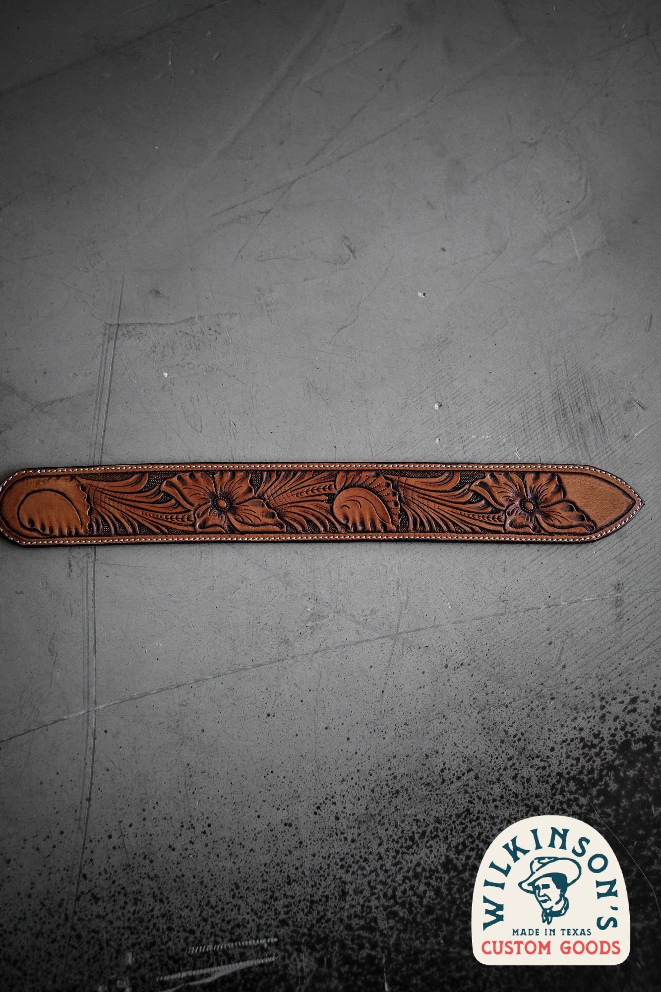 Custom Hand Tooled Belt | Floral Pattern #4