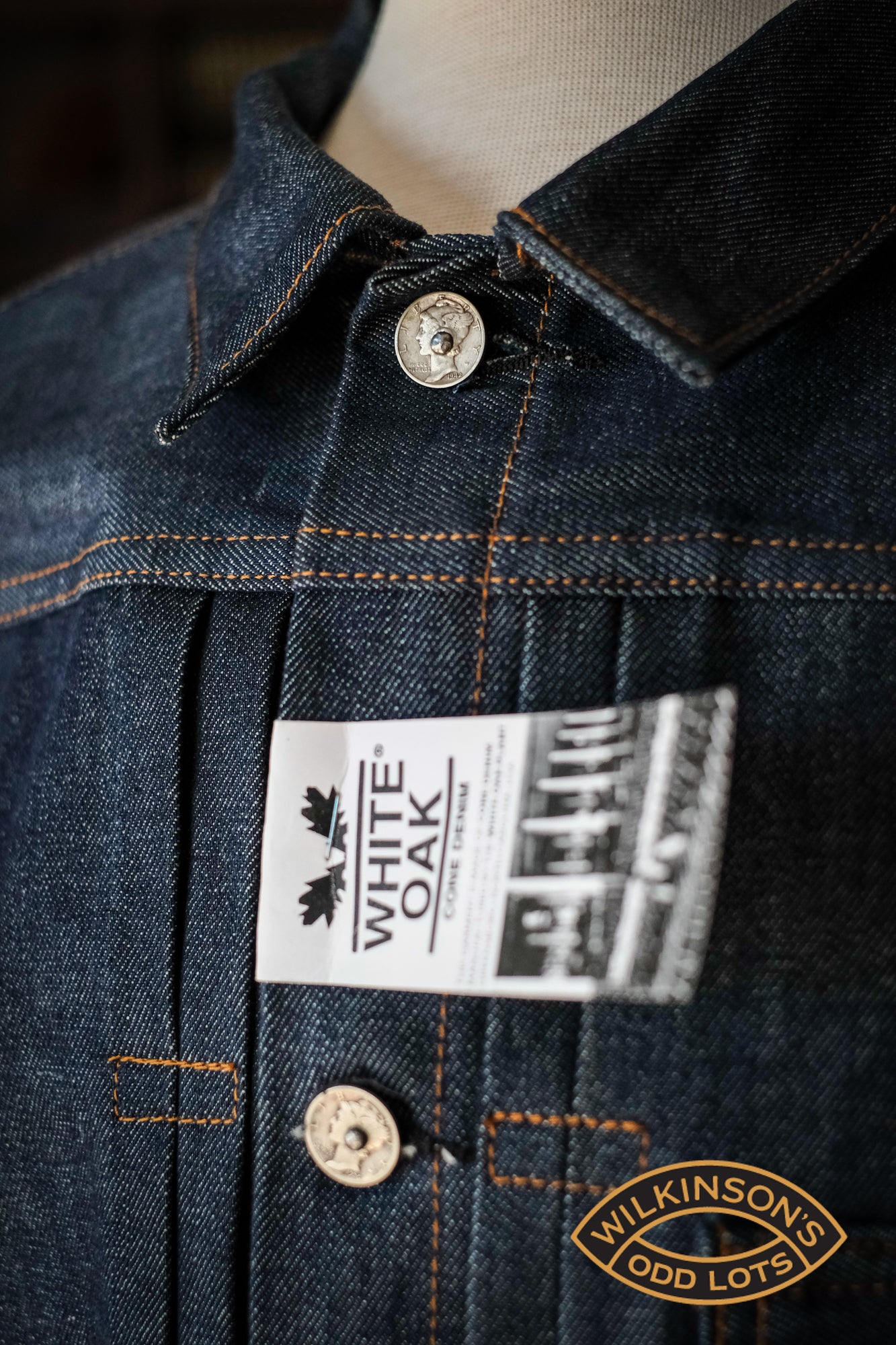 T1 Jacket Silver Dime Buttons | Medium Slim | 1968 Cone Mills Denim