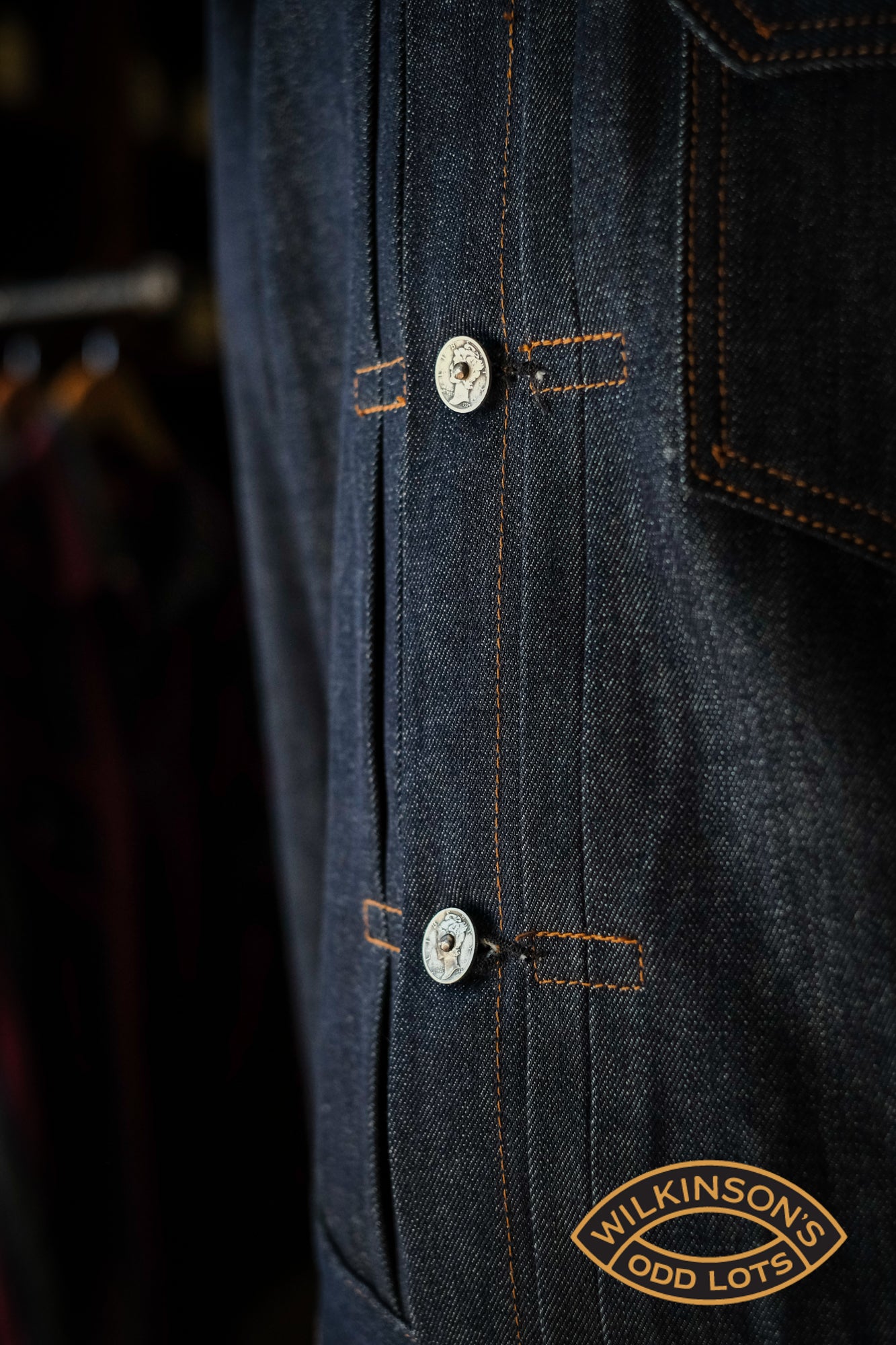 T1 Jacket Silver Dime Buttons | Medium Slim | 1968 Cone Mills Denim