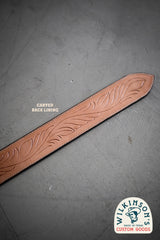 Custom Hand Tooled Belt | Oak Leaf Pattern #1