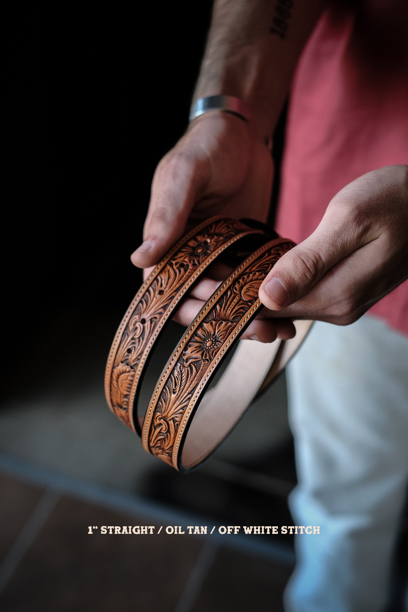 Custom Hand Tooled Belt | Floral Pattern #3