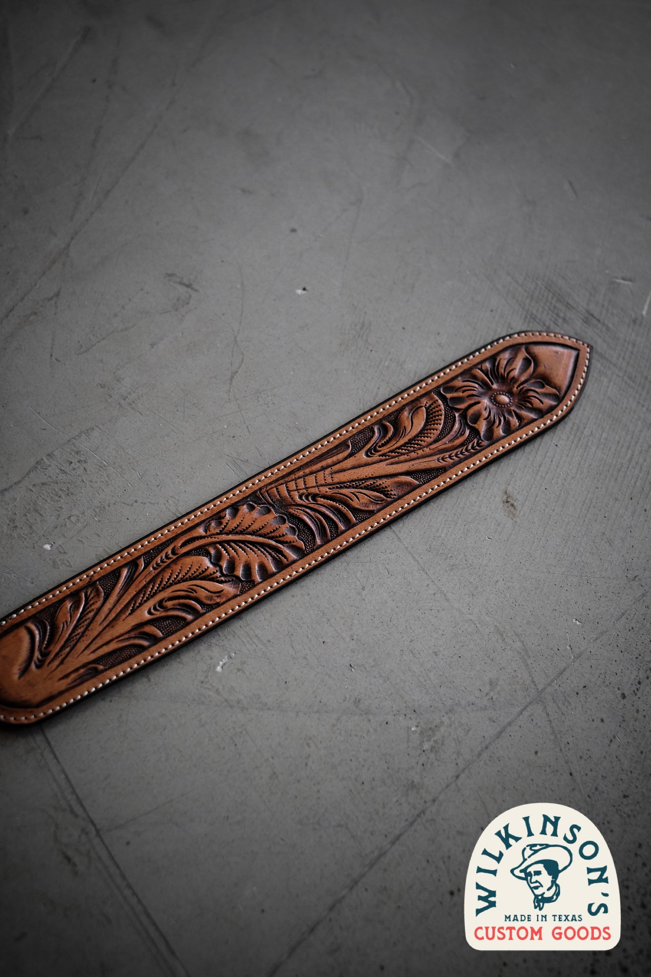 Custom Hand Tooled Belt | Floral Pattern #1