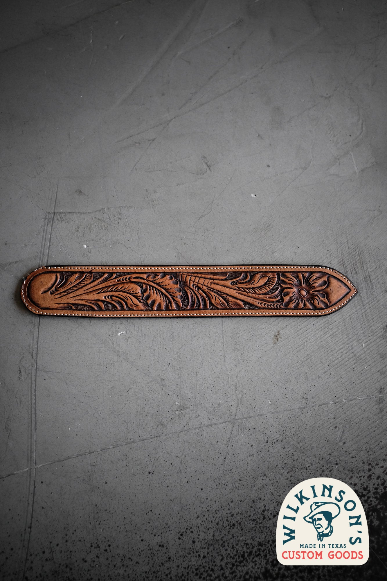 Custom Hand Tooled Belt | Floral Pattern #1