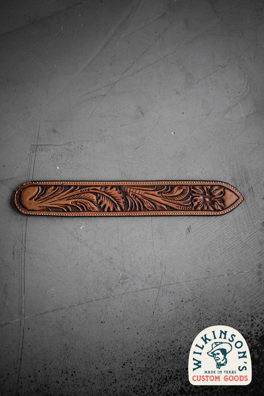 Handmade Leather Belt With Eastwood Pattern Choose Colors